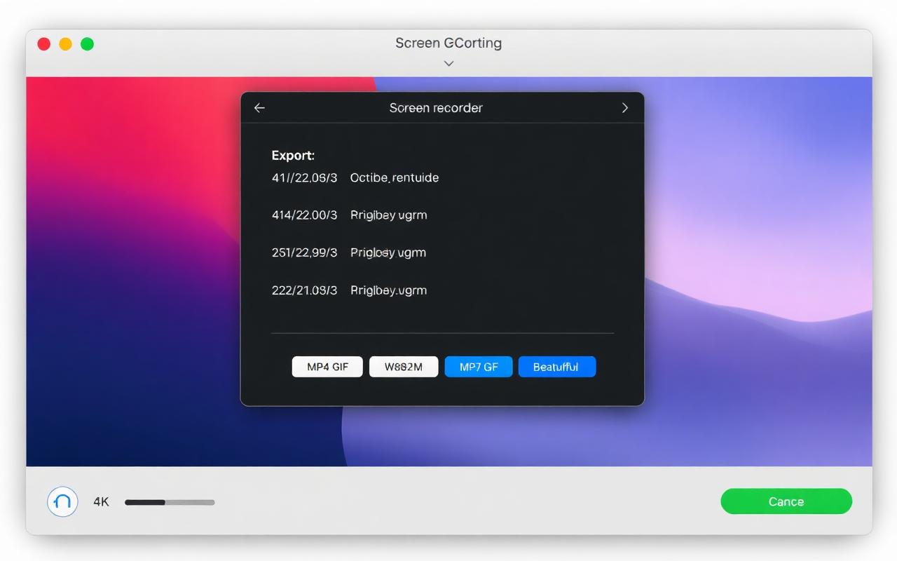 Screenrec export anywhere